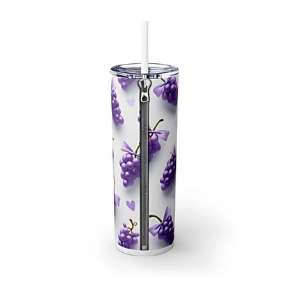 Summer Grapes and Hearts Tumbler