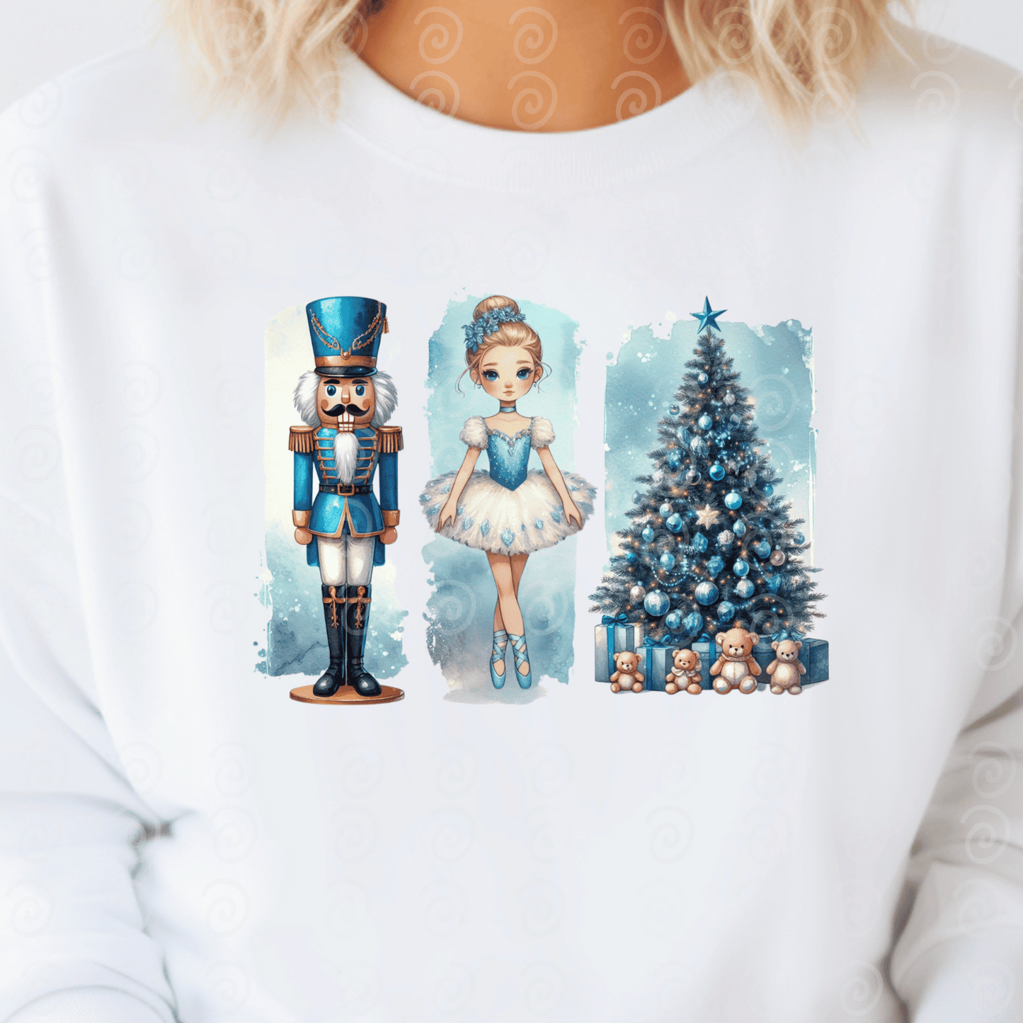 Blue Retro Nutcracker Christmas  Digital Design | PNG Digital File