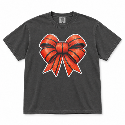 Pepper Comfort Colors custom basketball tee with orange basketball graphic