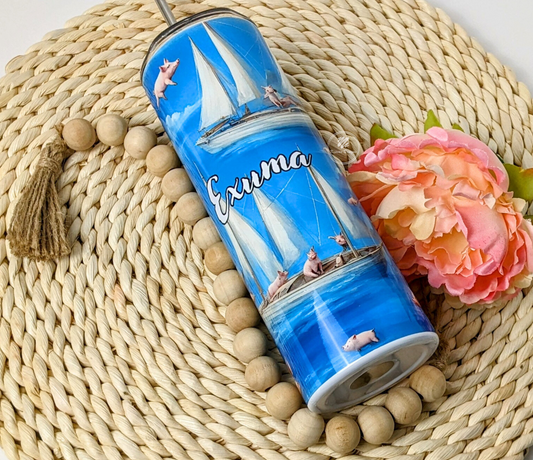 Exuma Bahamas tumbler for travel enthusiasts 