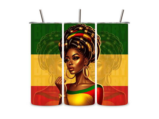 Strong, Beautiful & Melanated 20 oz Tumbler | Black History