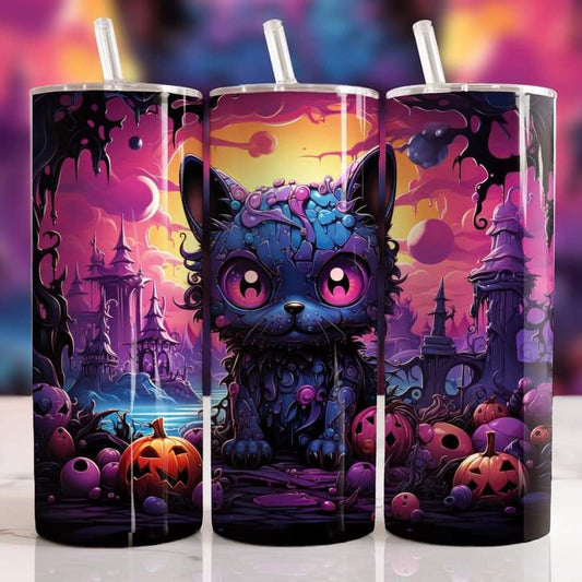 Black Cat Halloween 20 oz Tumbler
