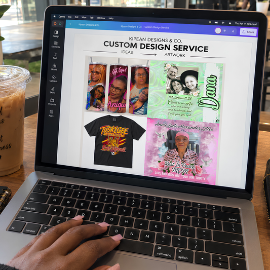 Custom design service for a personalized digital design from your photos, ideas, colors, words, and details for $15.
