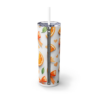 Summer Oranges, Bows and Hearts Tumbler